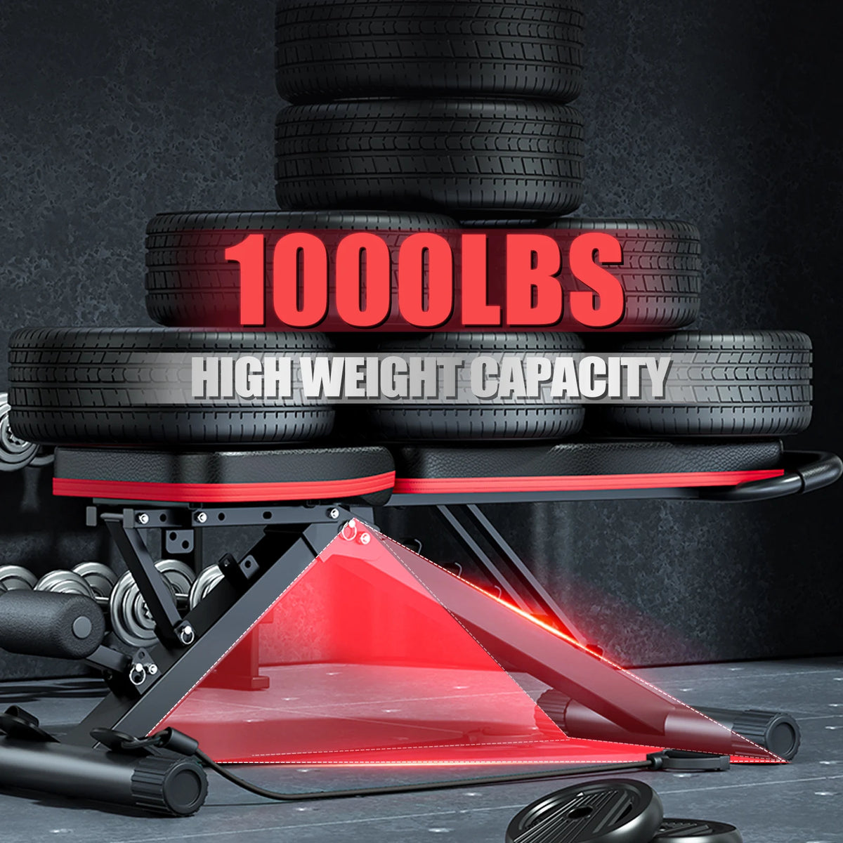 Foldable Multi Functional Dumbbell Bench With Adjustable Levels