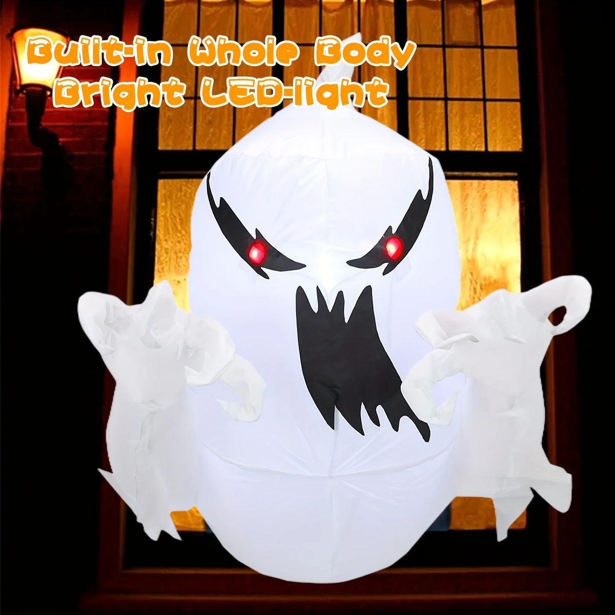Halloween Inflatable Ghost Decoration With LED Outdoor Yard Prop