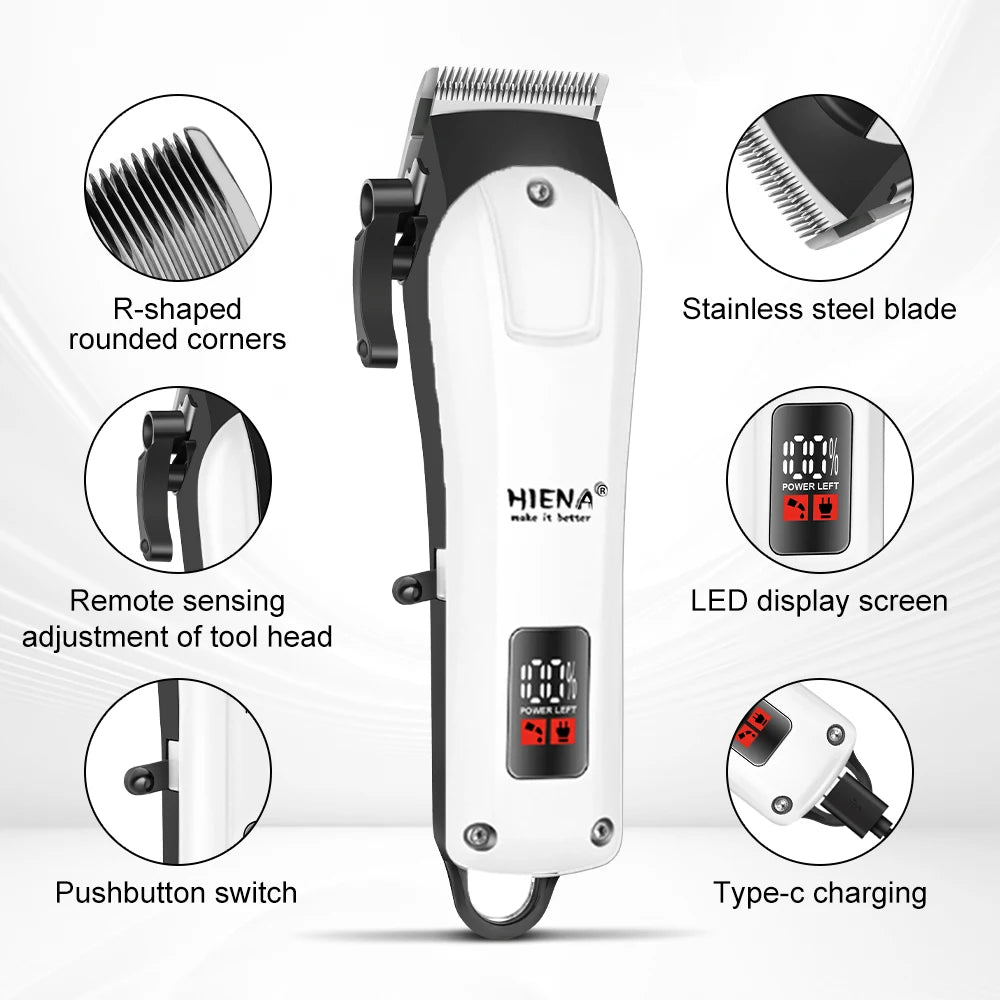 HIENA Rechargeable Hair Clippers And Trimmer Set Professional Grooming Kit