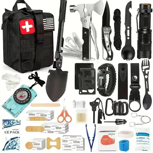 Portable Car Emergency Kit For Travel Safety And Survival