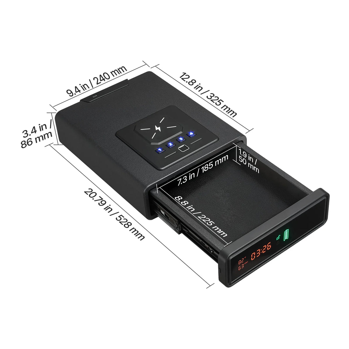 Quick Access Biometric Gun Safe With Led Digital Lock