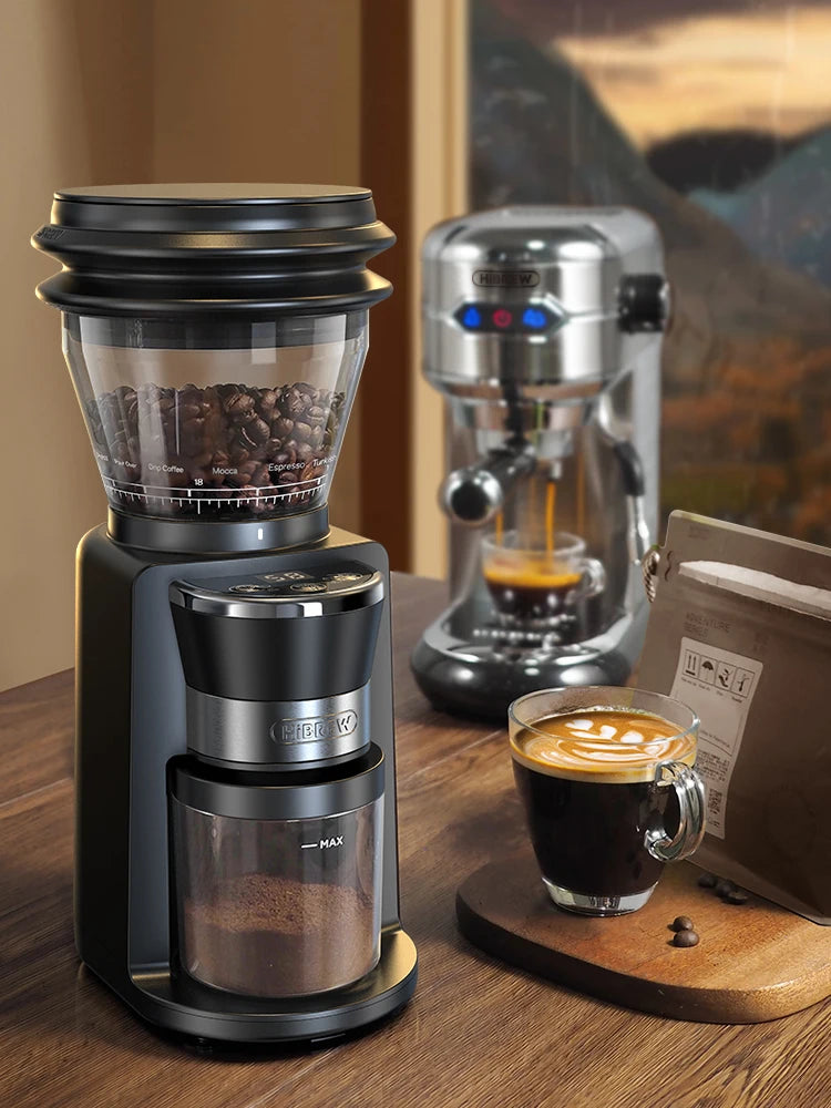 HiBREW Automatic Burr Mill Coffee Grinder With Precision Electronic Settings