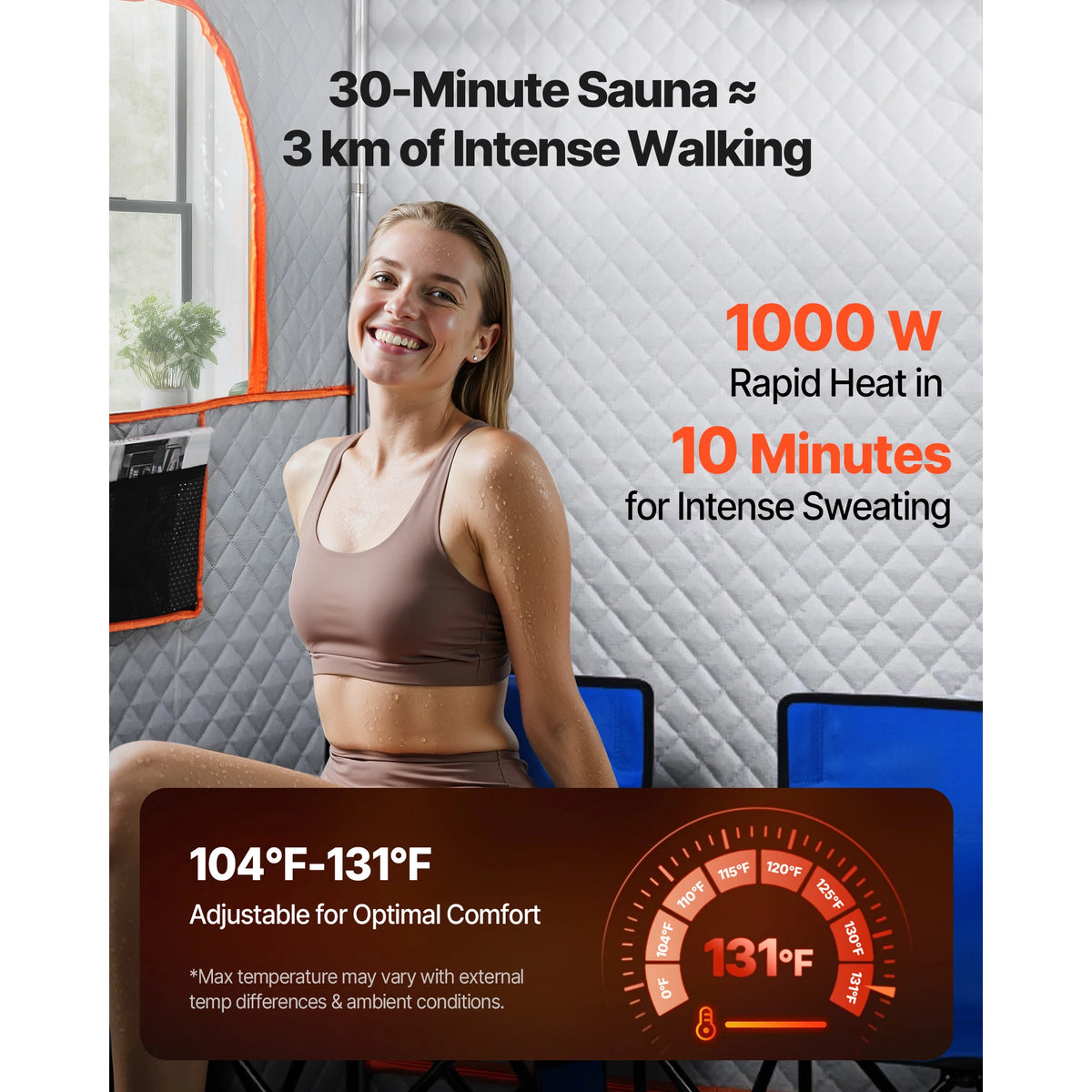 Portable Full Body Steam Sauna Tent for Home Spa Relaxation