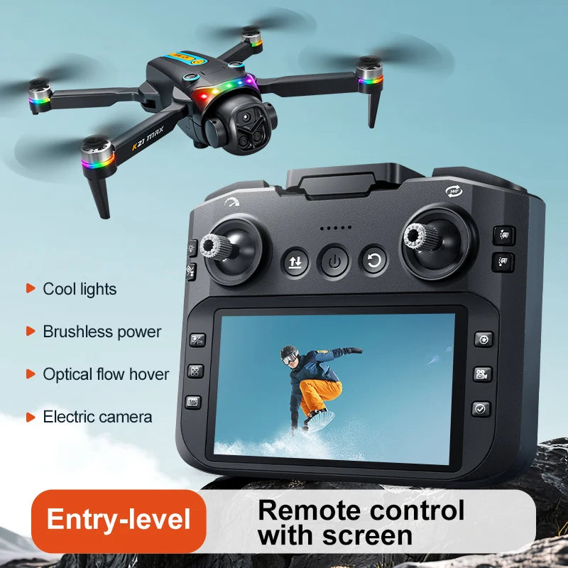 Evanovm K21Max Drone Includes Integrated Screen And Reliable Auto Return