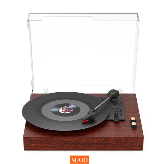 Maio Belt-Driven Vintage Gramophone Turntable With Built-In Stereo Speaker