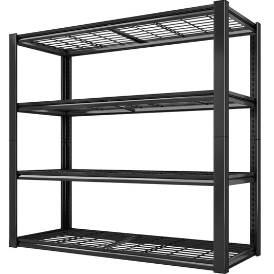 Sarenzoon Sturdy Metal Rack With Four Shelves For Garage Storage