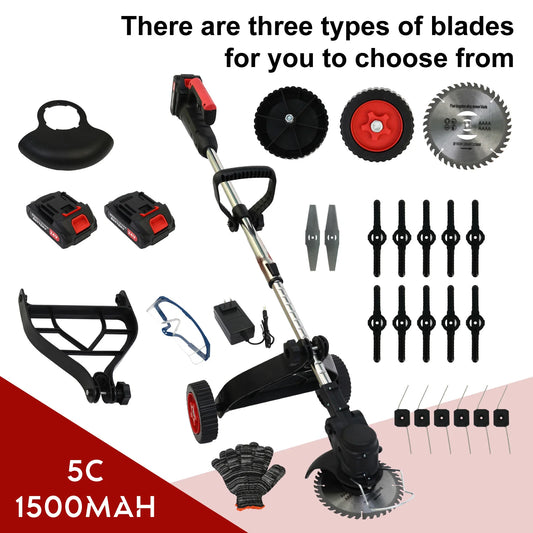 Cordless 21V Brushless Lawn Trimmer With Adjustable Handle