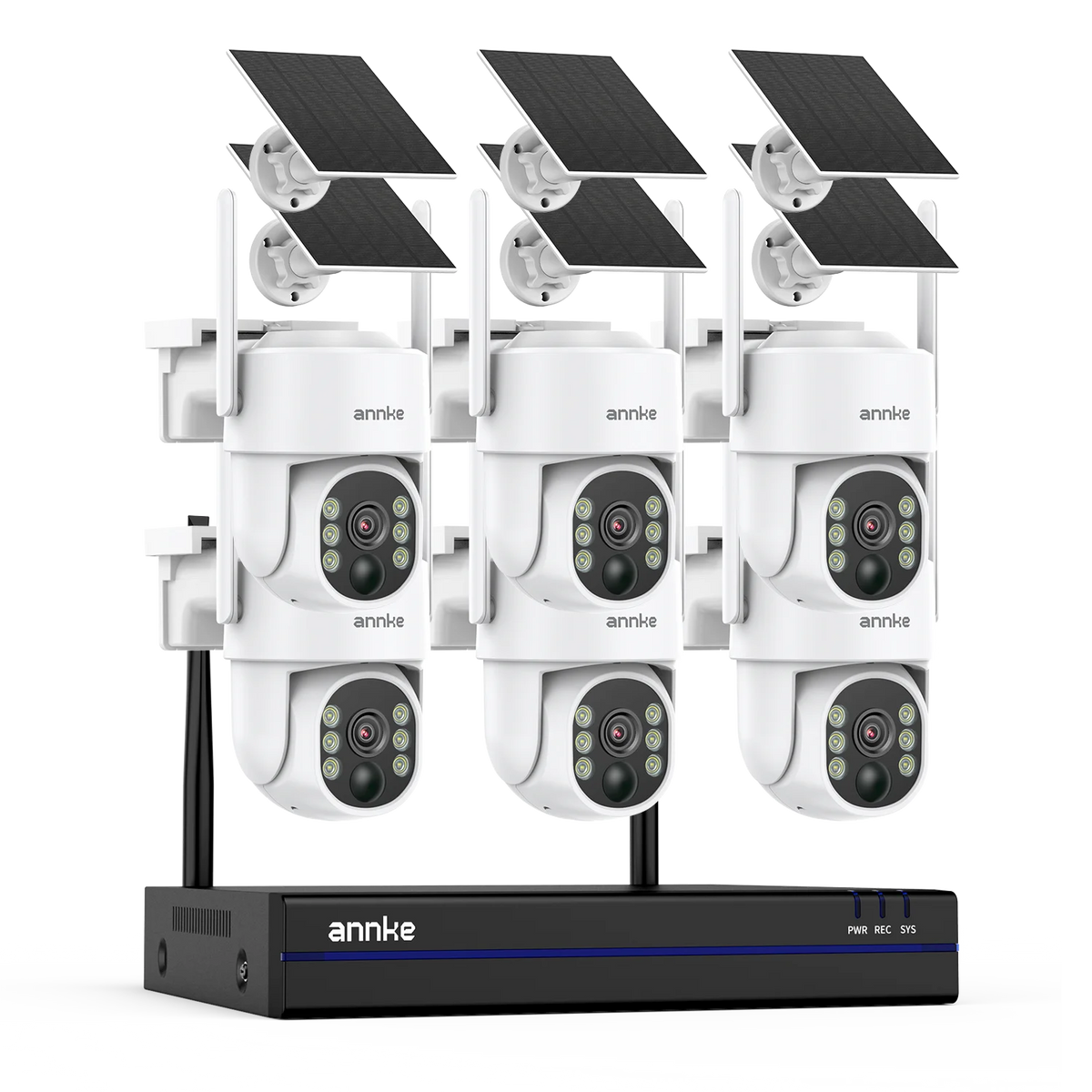 Annke 16CH 4MP Wireless_PT Solar Security Camera System NVR