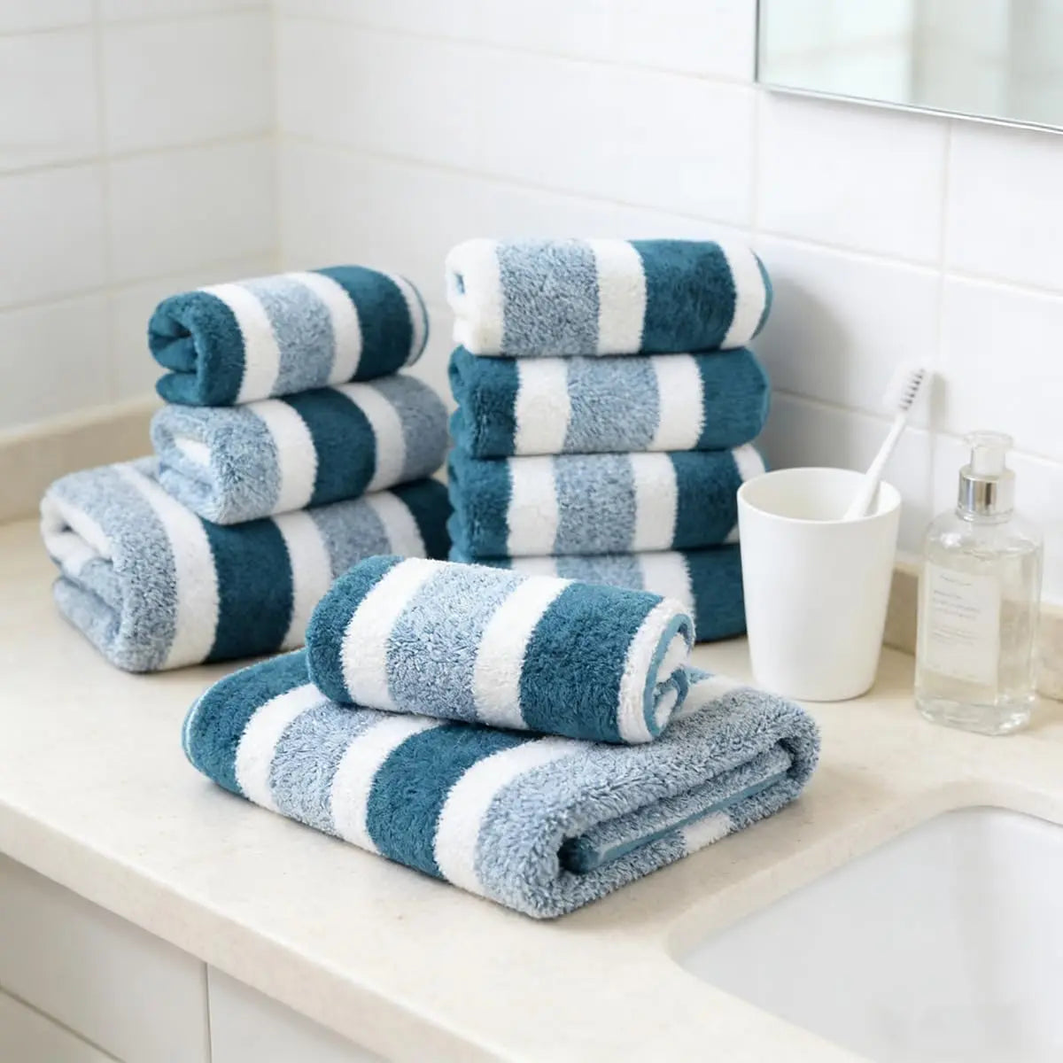Luxury 18 Piece Bath Towel Set Soft Plush Texture