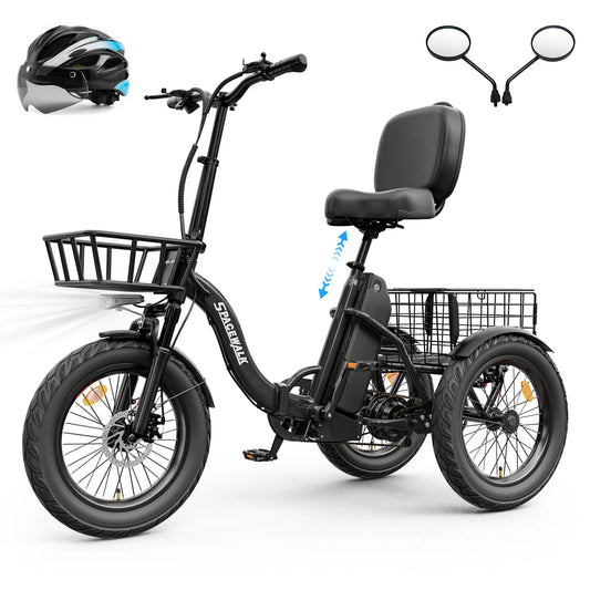Eilleo Spacewalk Premium Folding Electric Trike For Adults