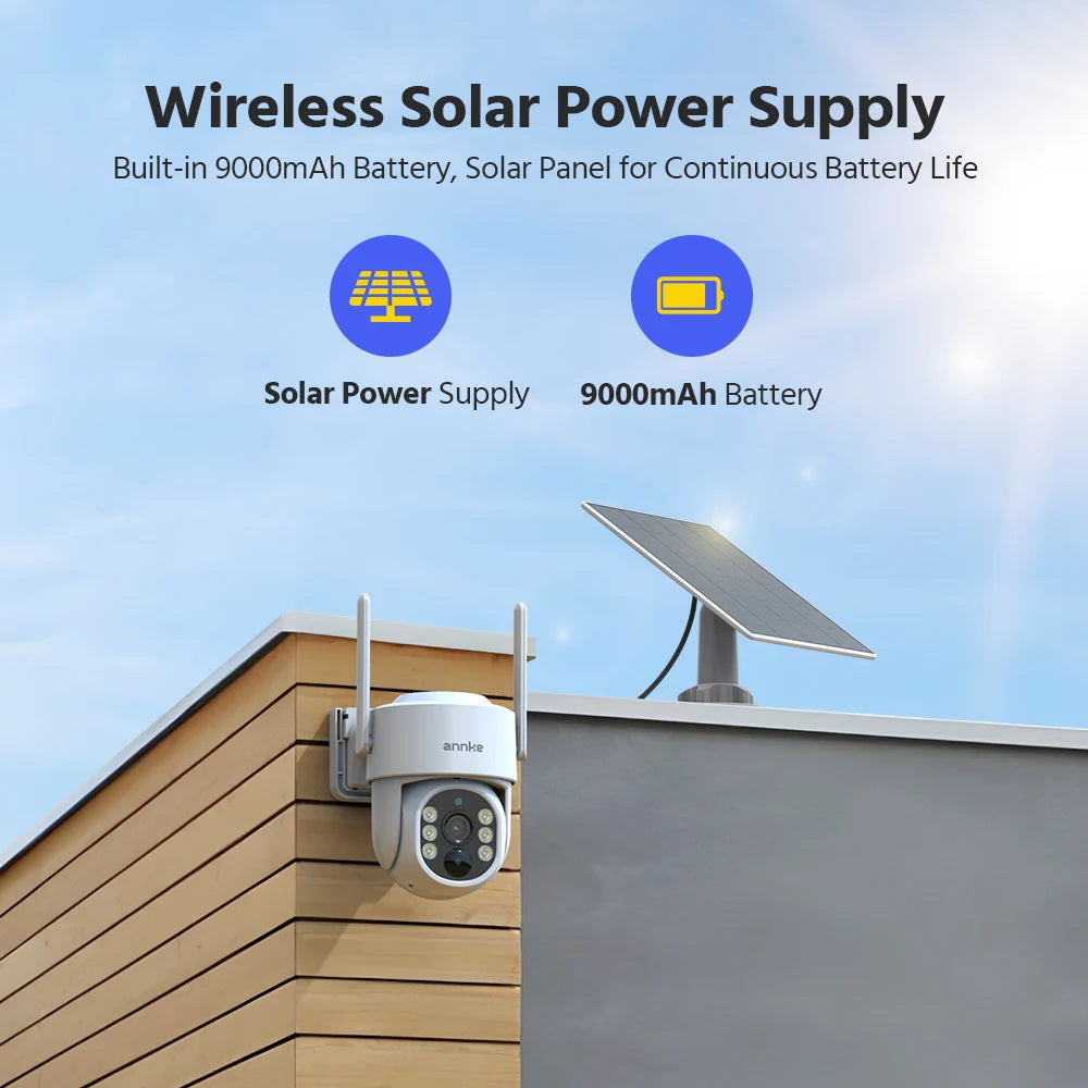 Annke 16CH 4MP Wireless_PT Solar Security Camera System NVR