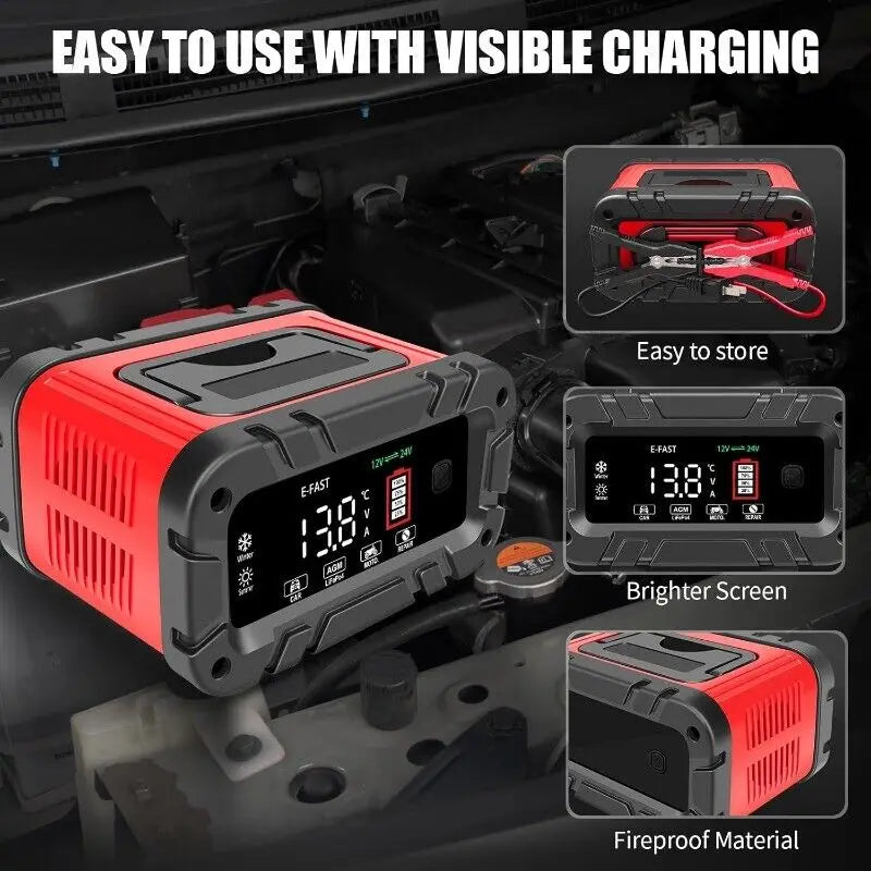 E-Fast 20A Smart Dual Voltage Automatic Battery Charger