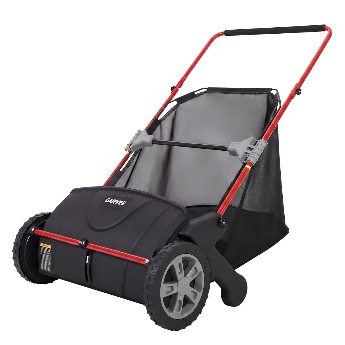 HiMISS Manual Push Lawn Sweeper Featuring Large Collection Hopper