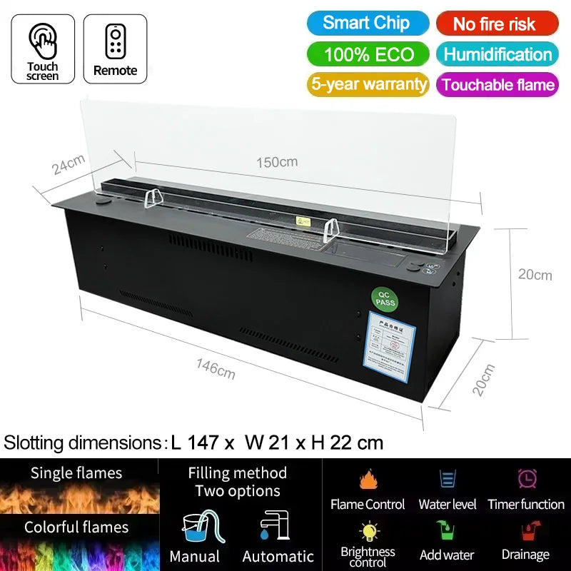 Aflyever 3D Atomization Fireplace For Modern Home And Room Decor