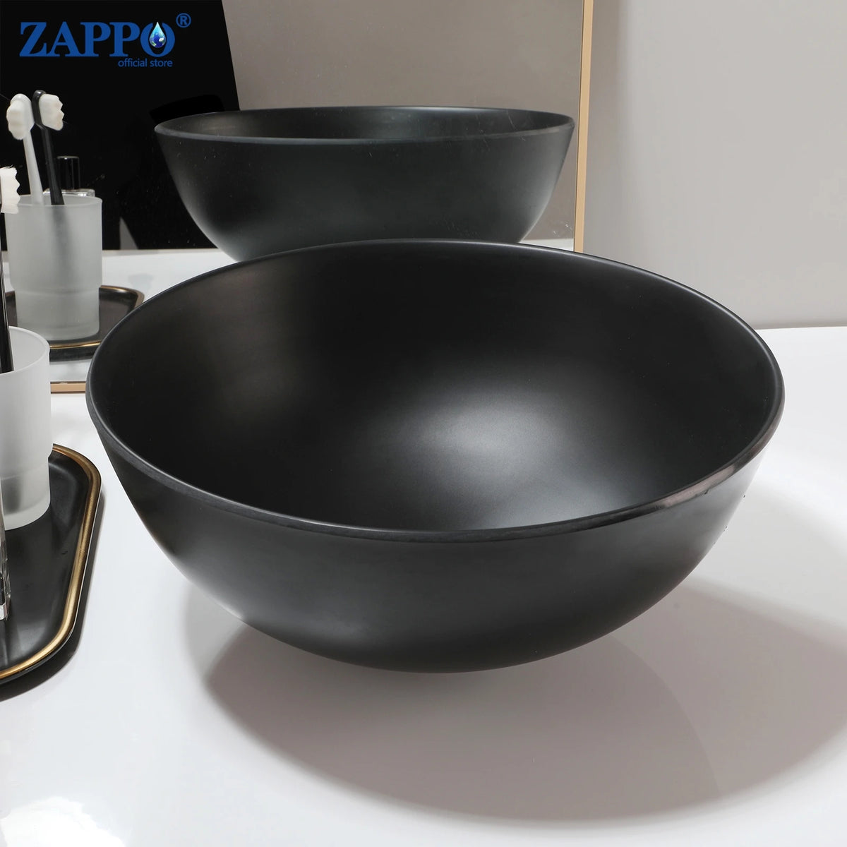 Mekkhala Stone Resin Countertop Vessel Bathroom Sink