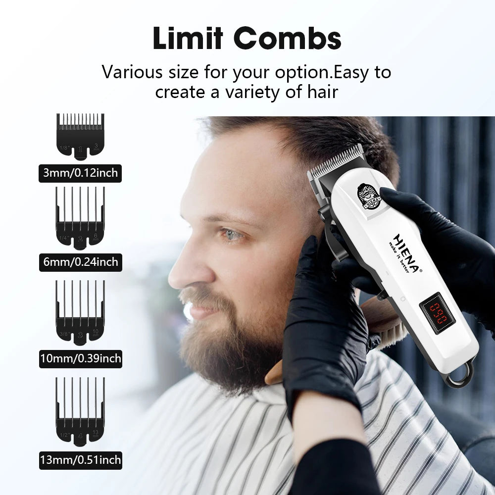 HIENA Rechargeable Hair Clippers And Trimmer Set Professional Grooming Kit