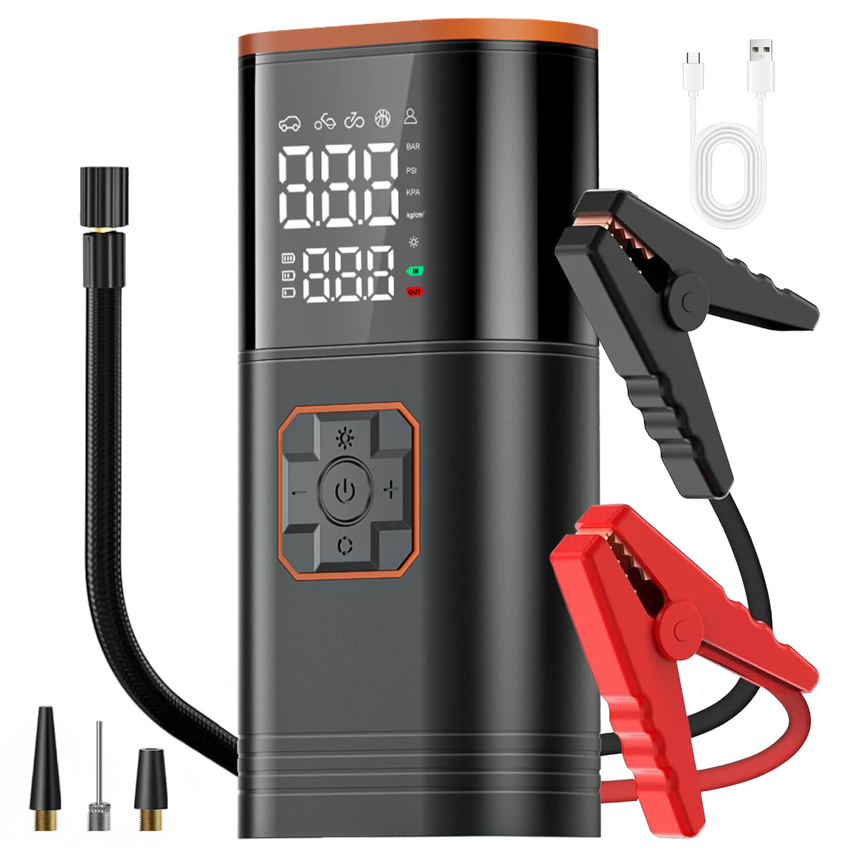 Belibuy Portable Dual Cylinder Air Compressor Car Tire Inflator