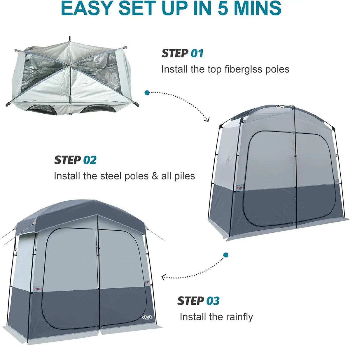 Portable Outdoor Privacy Shower Tents For Camping And Backpacking