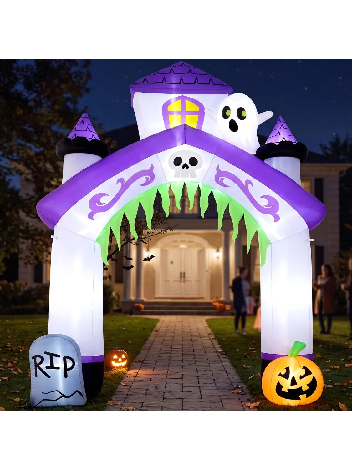 Joyfy Halloween Haunted House Castle Archway Inflatable Decoration