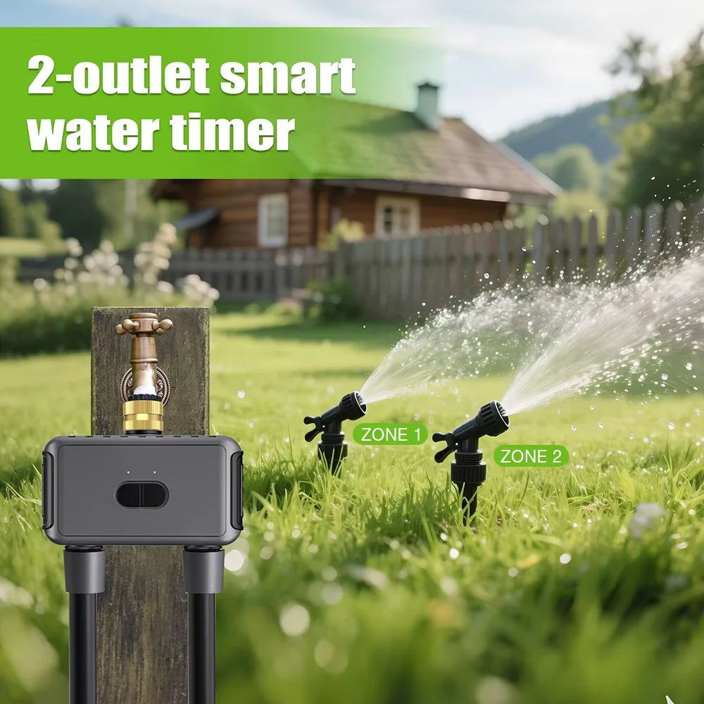 Insoma Wifi Direct Automatic Water Timer Garden Irrigation Dual Hose