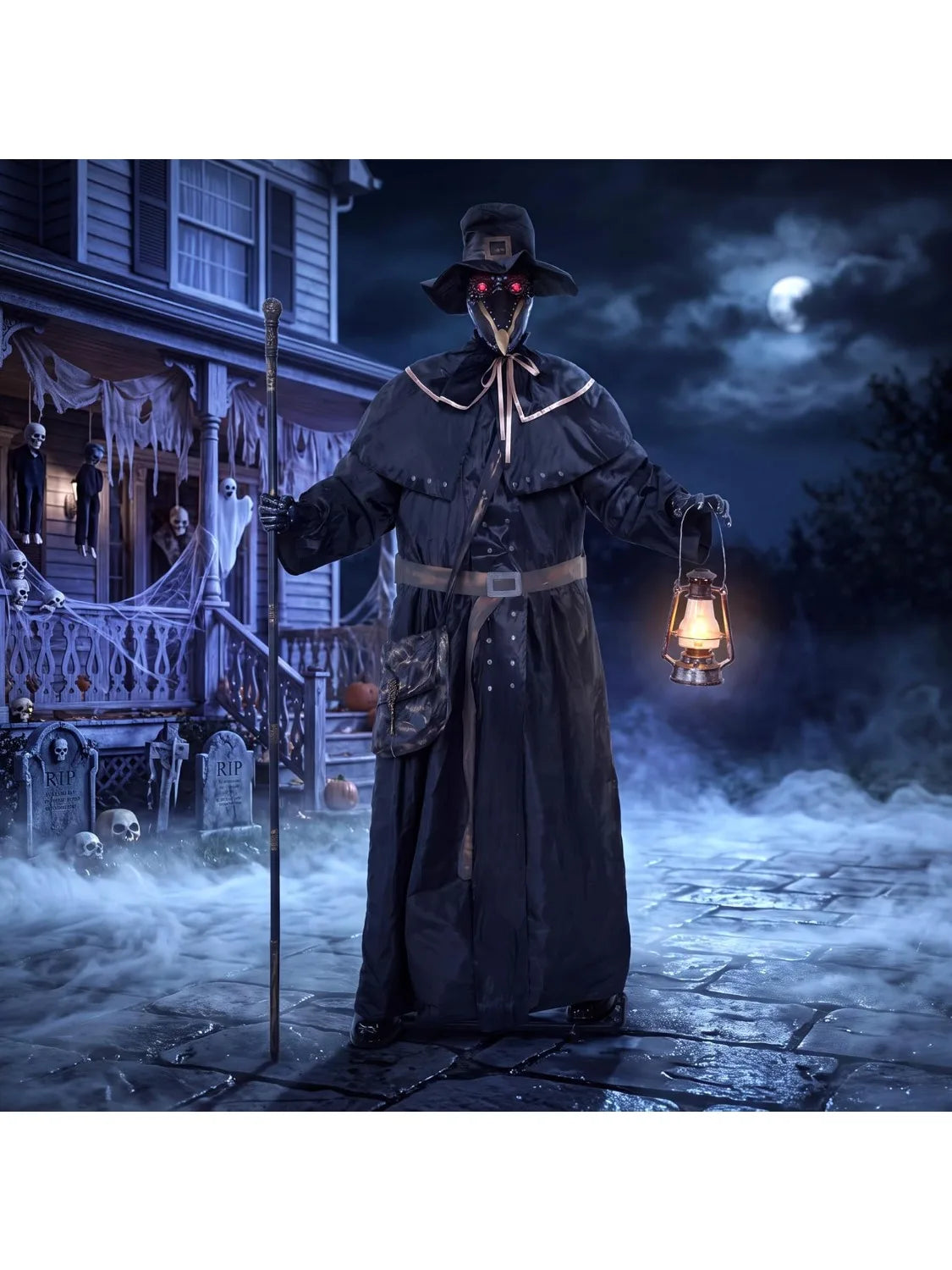 Joyfy Halloween Animatronic Ghost Doctor With Sound Activated Effects
