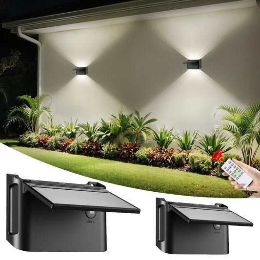 Intelamp Solar Wall Lights With Remote And Adjustable Lighting