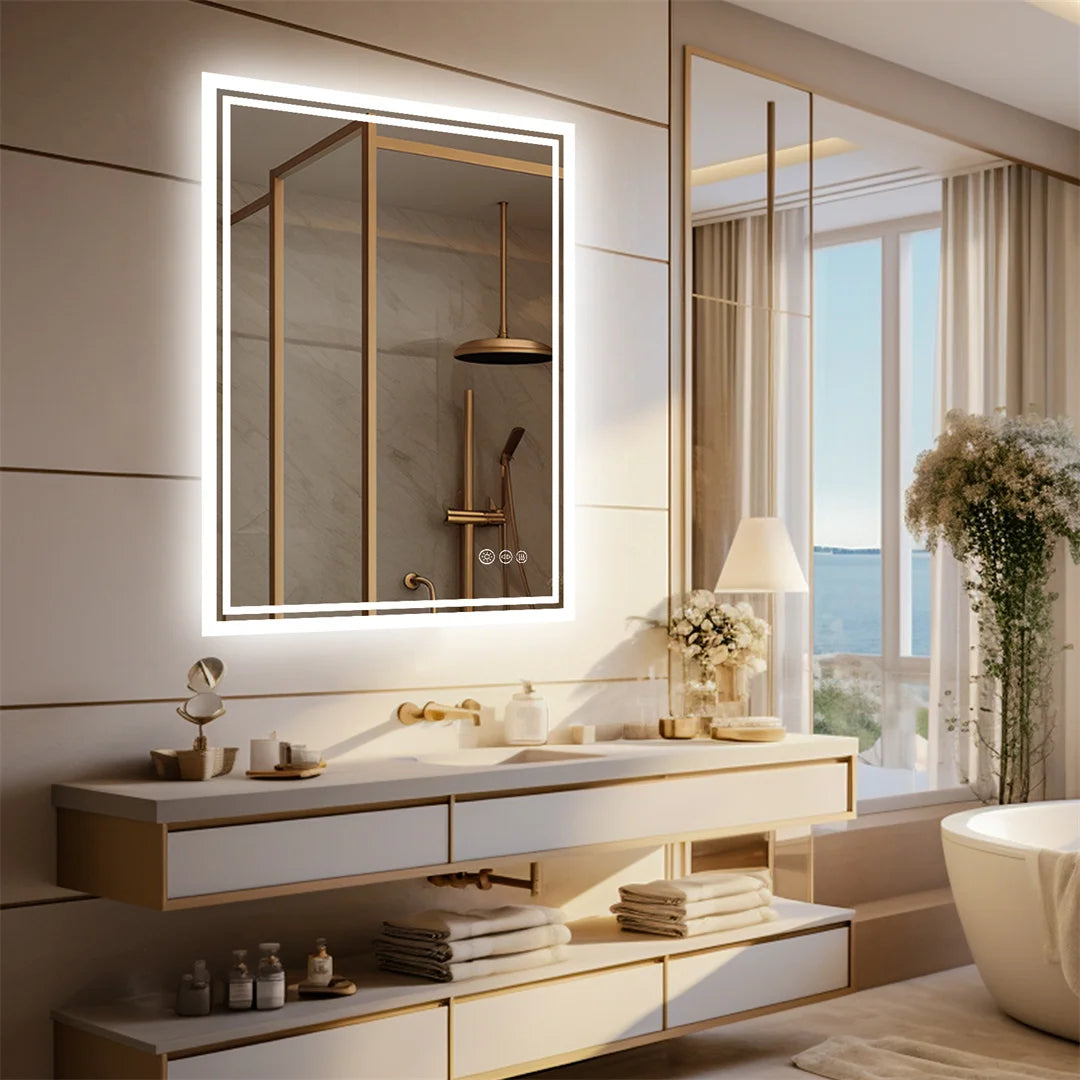 Luvodi Illuminate Led Bathroom Mirror Frameless Dimmable Anti Fog