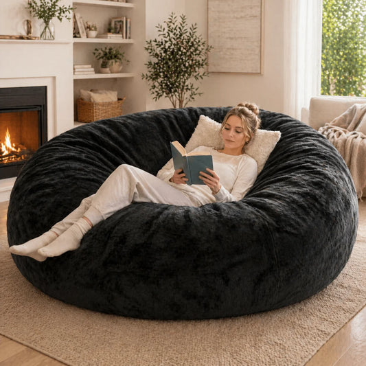 Premium Memory Foam Beanbag Chair With Washable Cover For Bedroom
