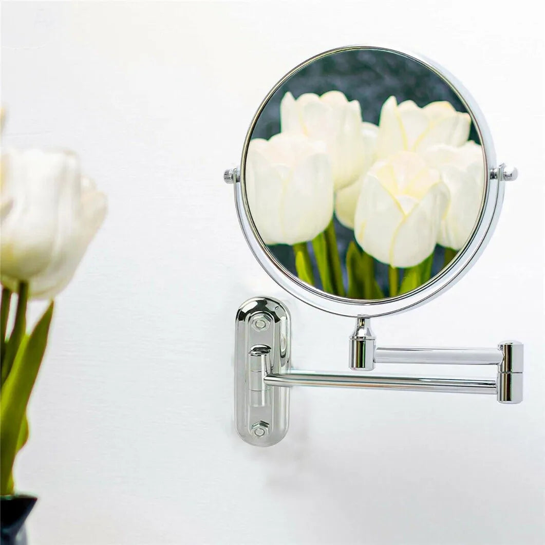 BORWART 10X Magnifying Swivel Wall Mounted Double Sided Vanity Mirror