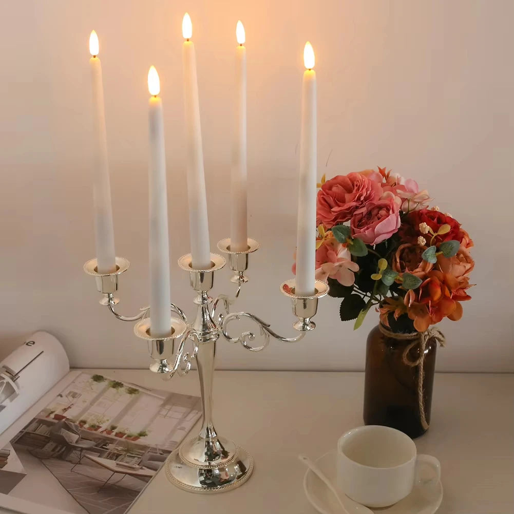 LED Flameless Taper Candles With Remote Flickering Battery Operated Decor