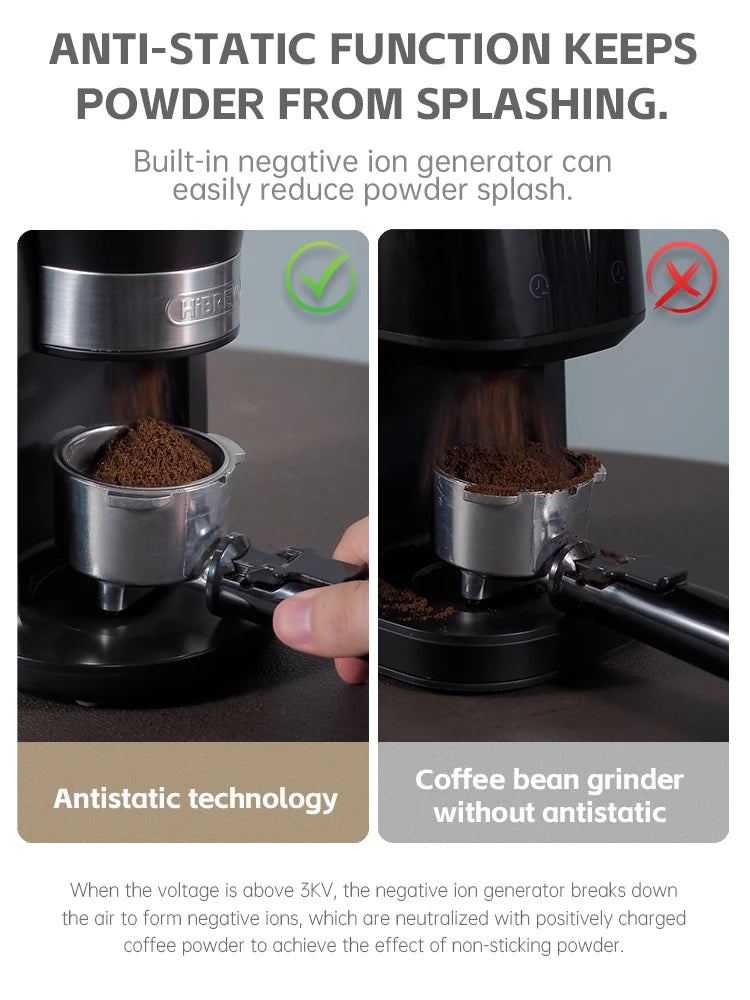 HiBREW Automatic Burr Mill Coffee Grinder With Precision Electronic Settings