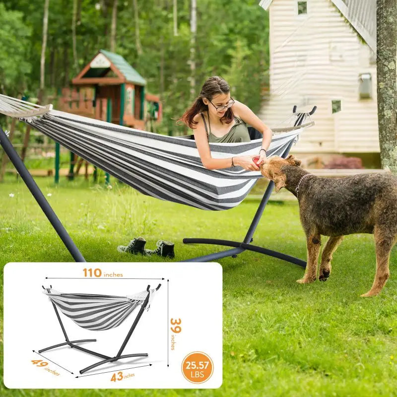 Gyroor Heavy Duty Nylon Adjustable Stand Hammock With Storage Bag