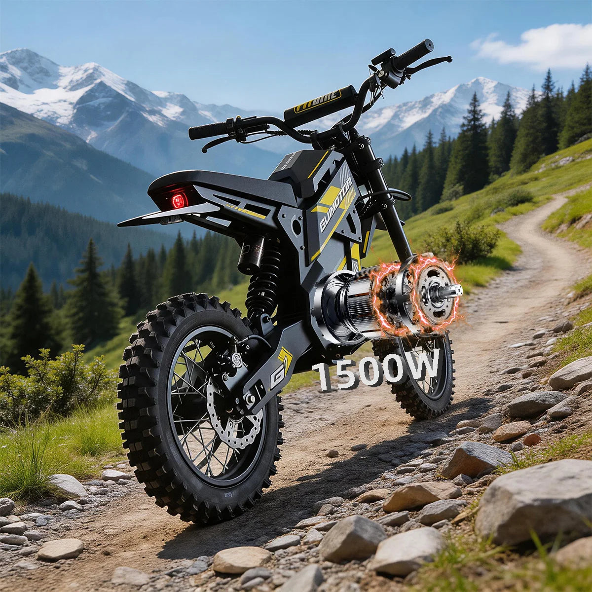 UPlee G1 1500W 48V Electric Suspension Fat Tire Dirt Bike