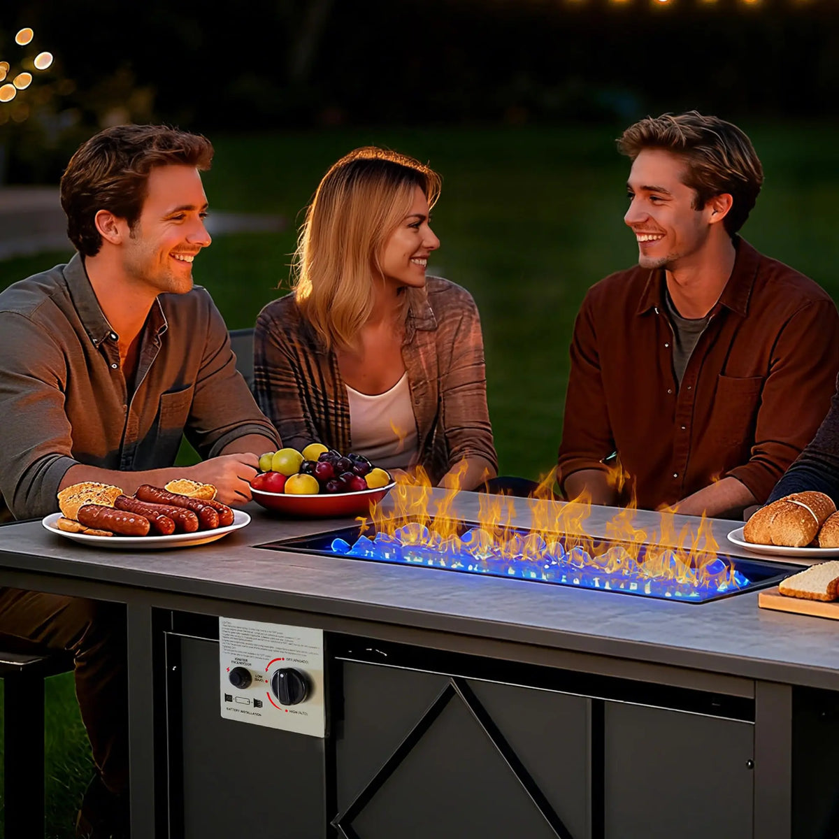 Jhk Outdoor Stainless Steel Propane Fire Pit Table For Patio