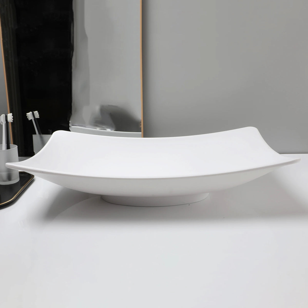 Mekkhala Stone Resin Countertop Vessel Bathroom Sink