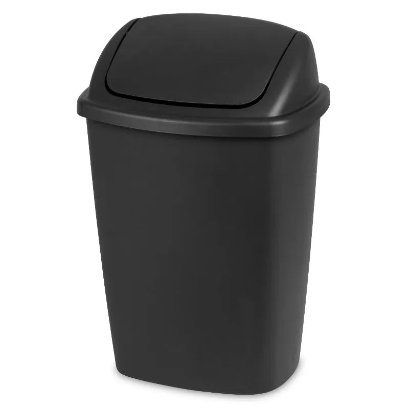 Stylish Kitchen Plastic Garbage Bin With Durable Swing Top Lid