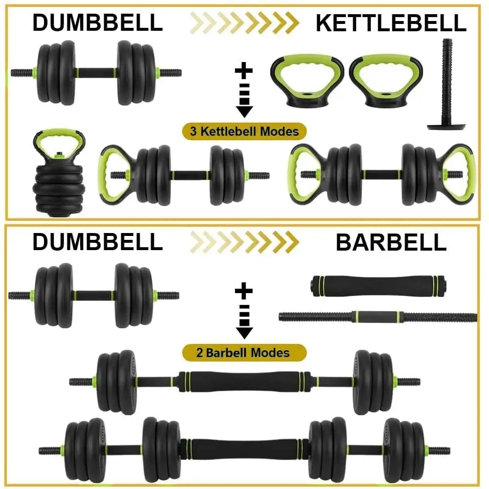 Versatile Adjustable Dumbbell Barbell Set For Home Gym Workouts