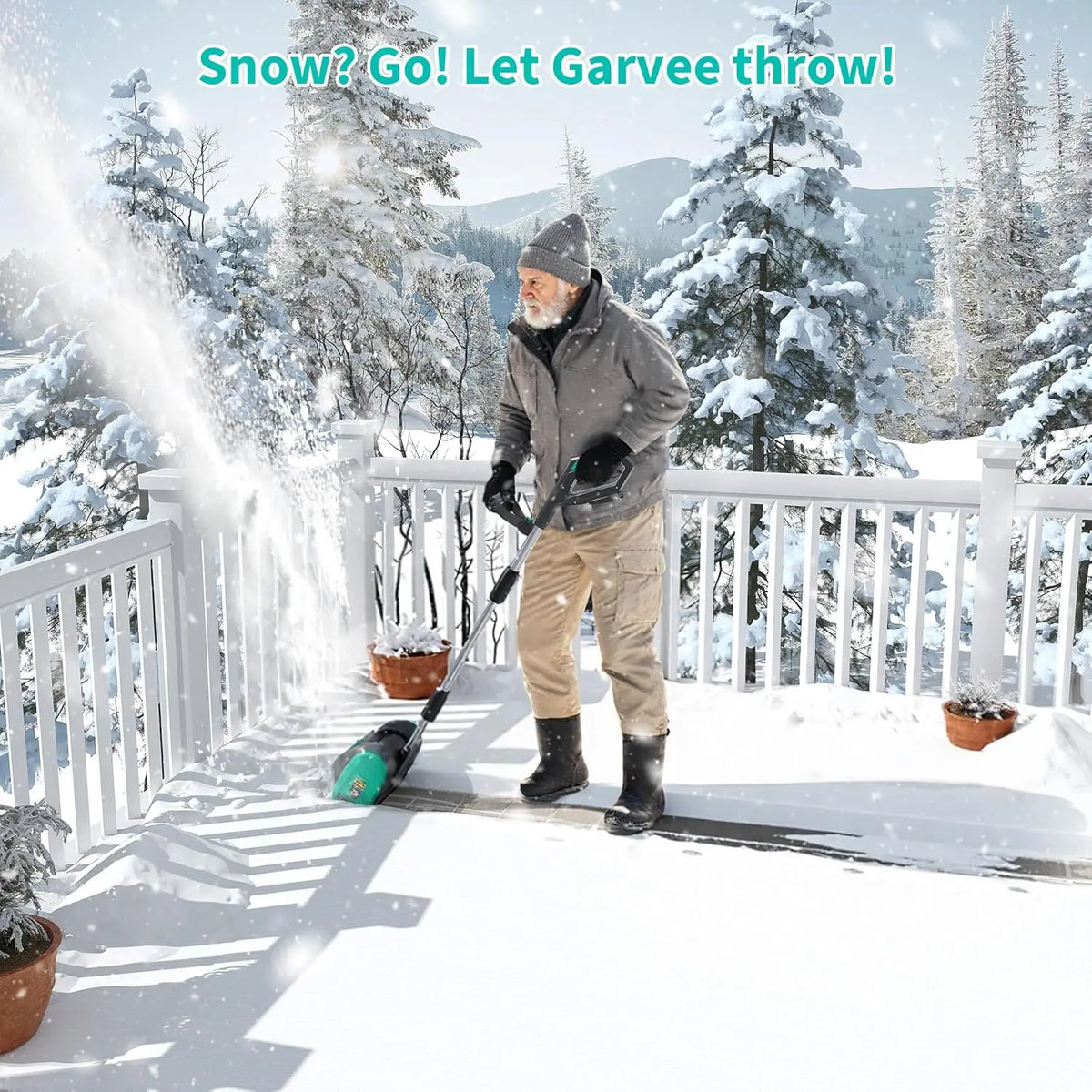 Electric Brushless Motor Snow Blower For Driveways And Walkways
