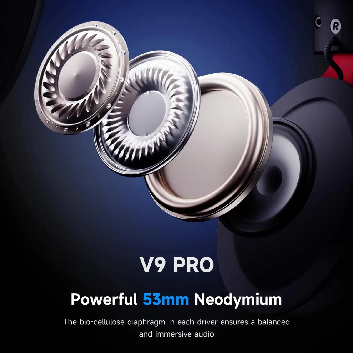 MCHOSE V9 Pro Wireless Gaming Headset With Noise Canceling Mic