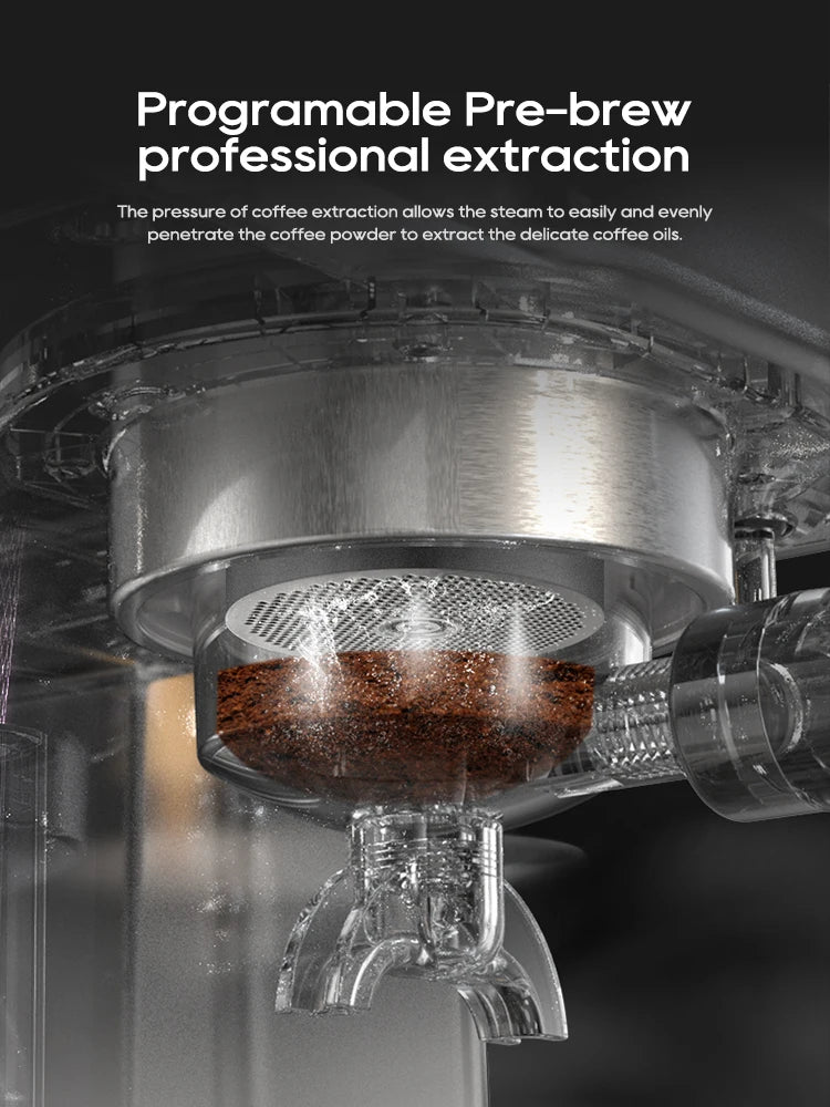 HiBREW 20Bar Semi Automatic Espresso Machine Temperature Control Stainless Steel