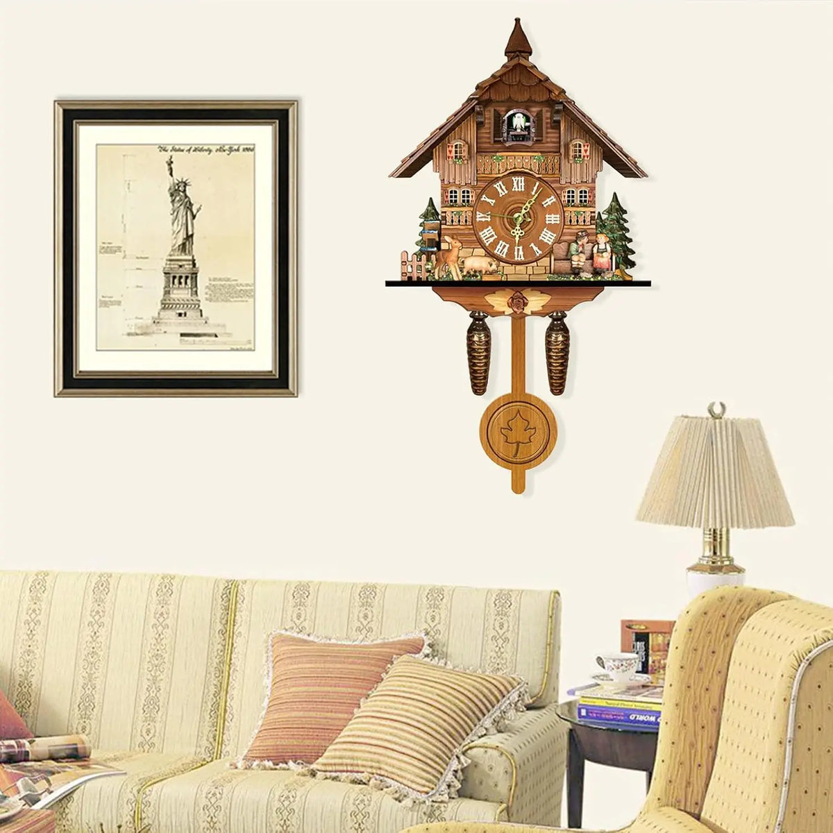 Northern European Cuckoo Wall Clock For Home And Office Decoration