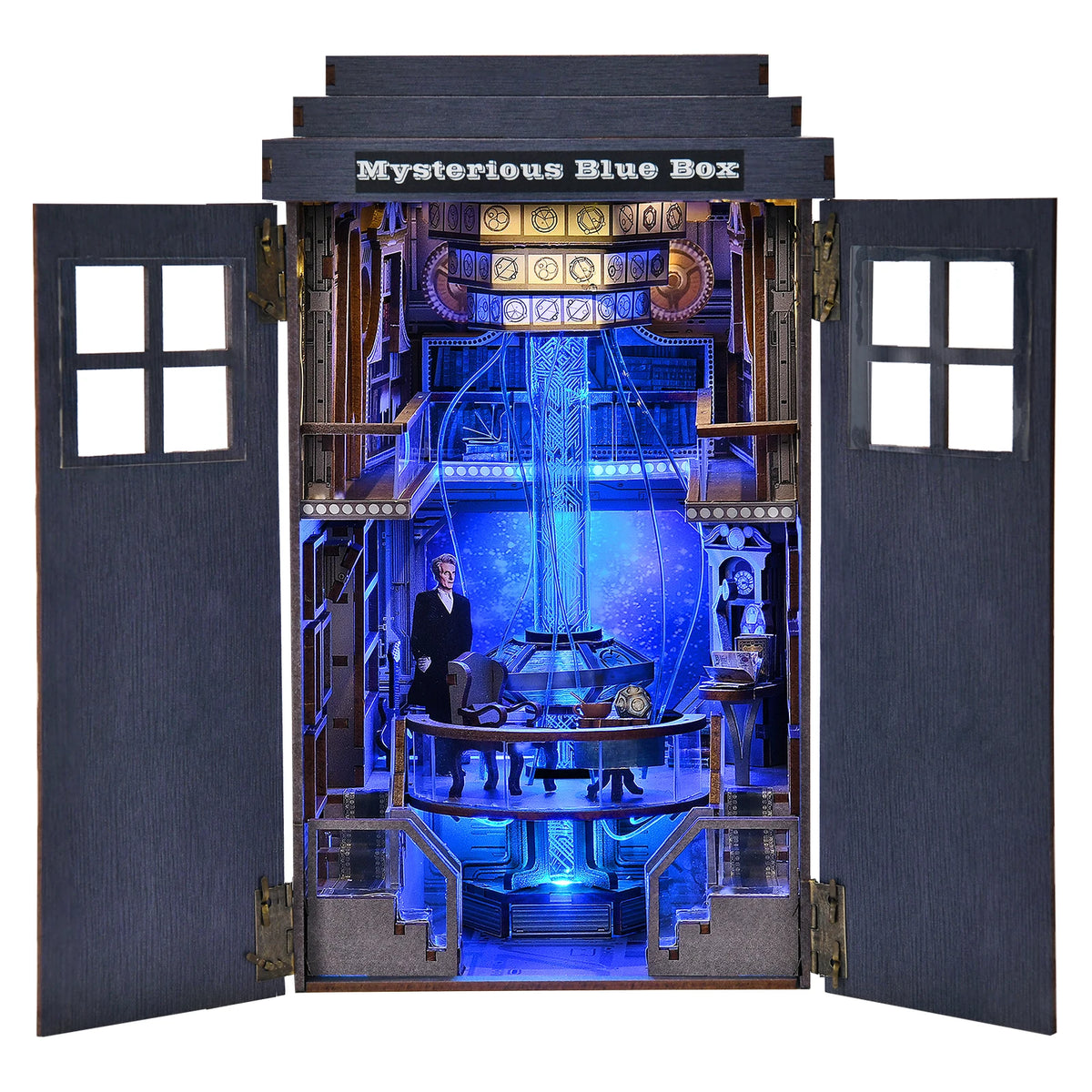 Aslowsnail Mysterious Telephone Booth Book Nook Kit Wooden DIY Puzzle