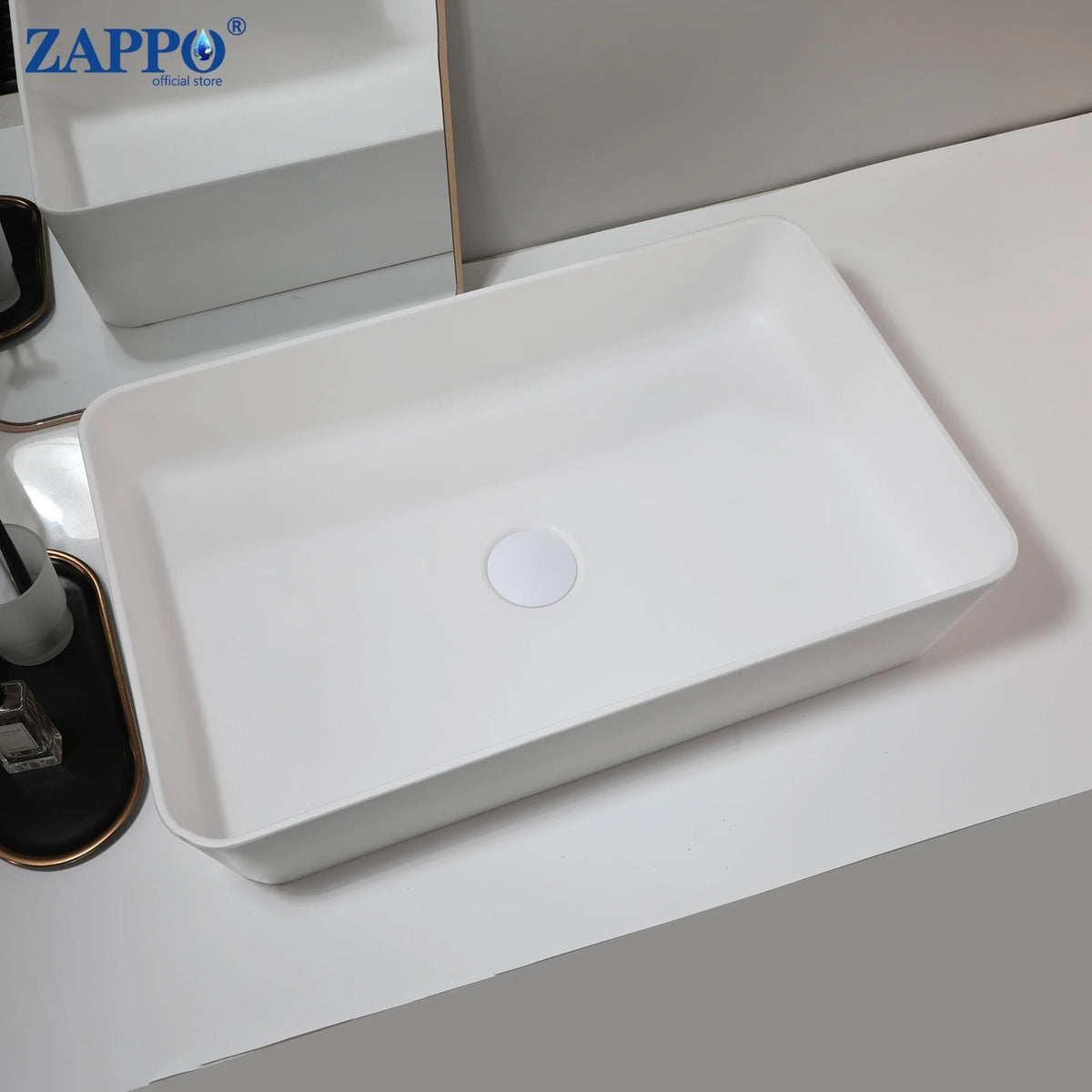 Mekkhala Stone Resin Countertop Vessel Bathroom Sink