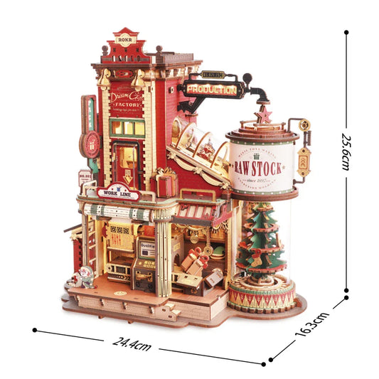 Robotime Wooden Music Box Christmas Dream 3D Puzzle Adult Gift