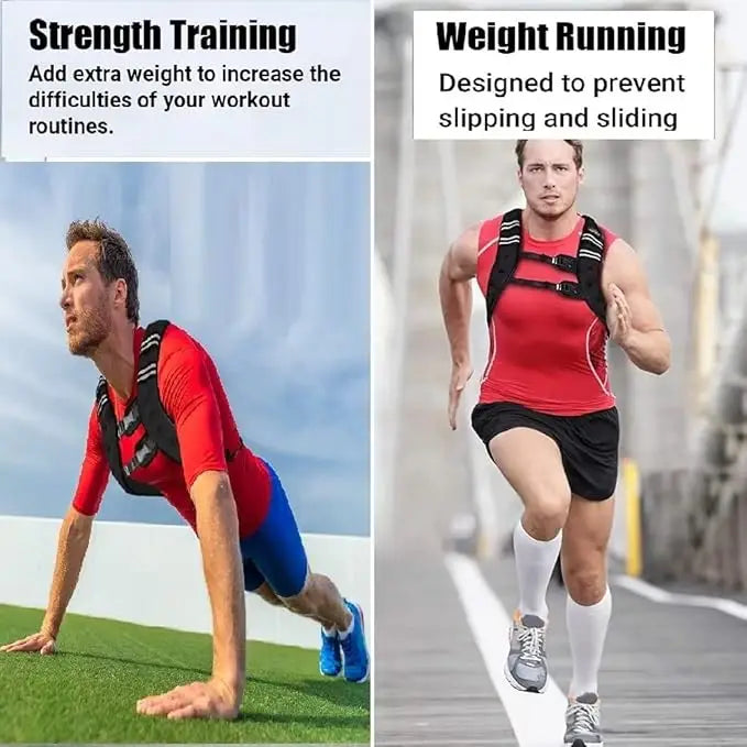 Adjustable Weighted Vest For Strength Training And Cardio Exercise