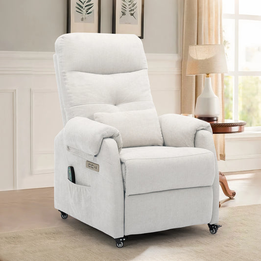 KORSER Modern Small Recliner Chair With USB Charging And Wheels