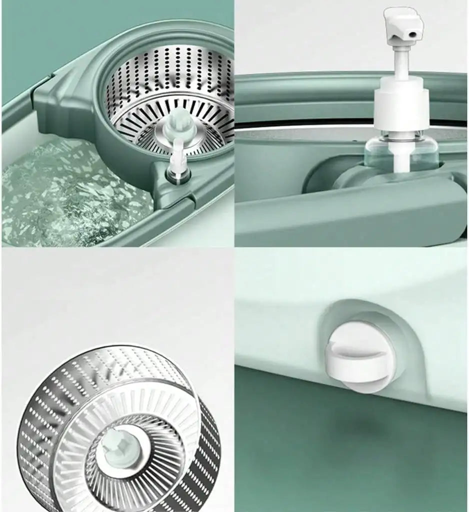 Self Cleaning 360 Spin Floor Mop With Bucket System