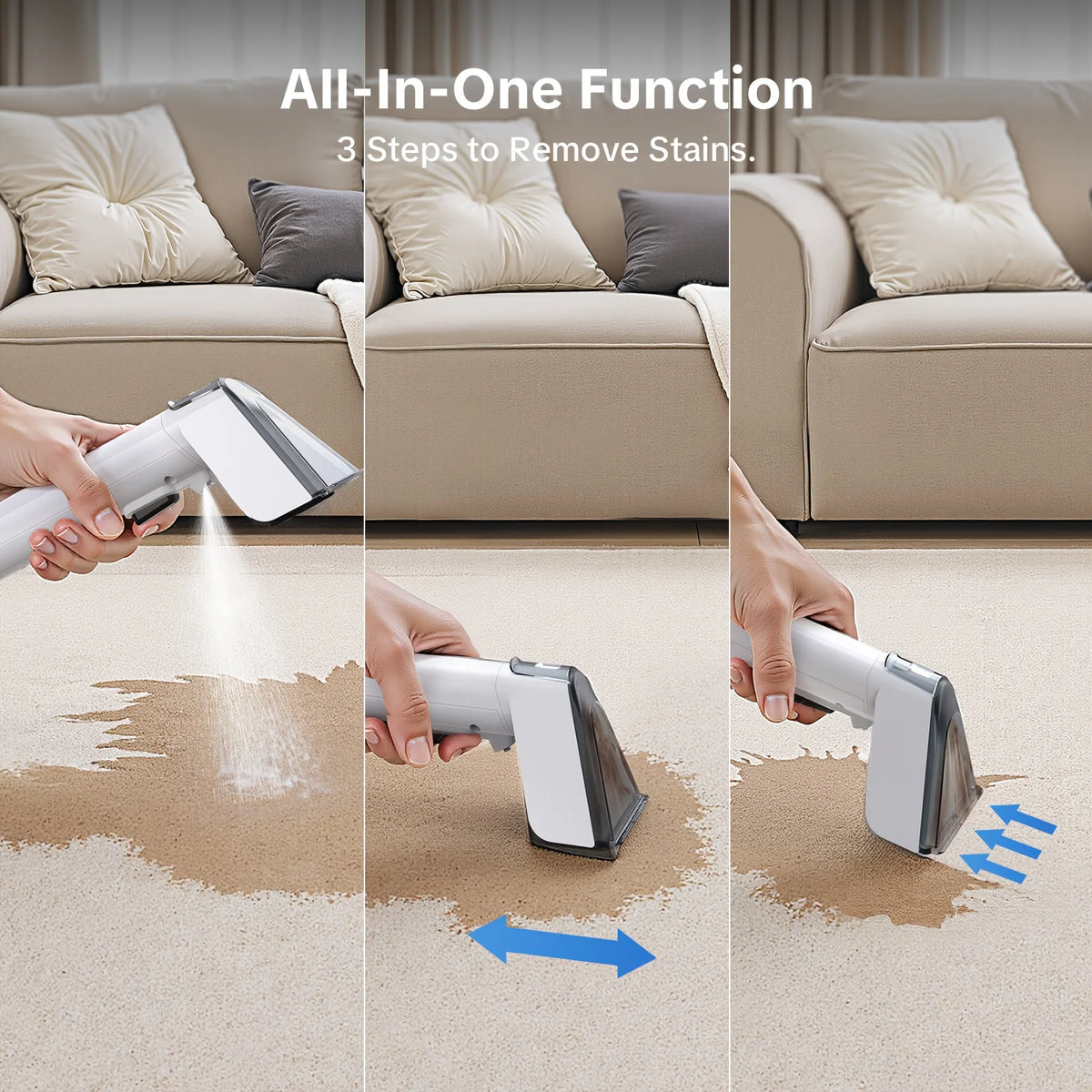 Lubluelu V8 Instant Heated Portable Carpet Cleaner With Self Cleaning
