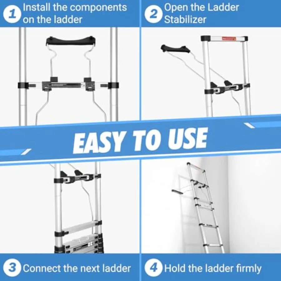 Yao Hui Huang Aluminum Telescoping Ladder With Hooks And Wheels