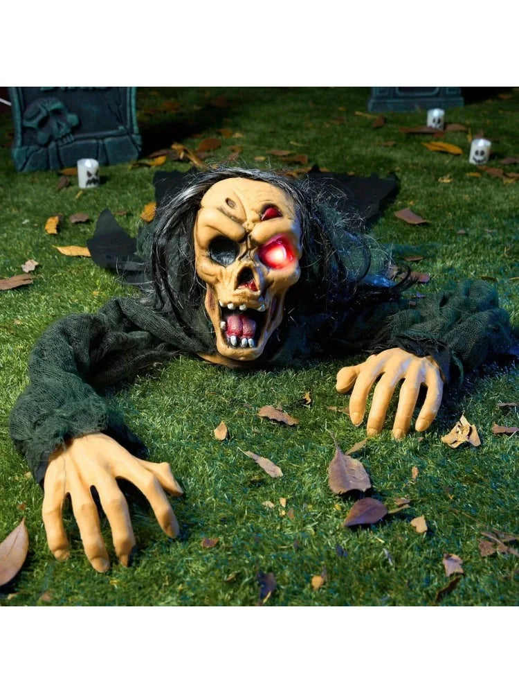 Halloween Zombie Groundbreaker With Creepy Sound And Glowing Eyes